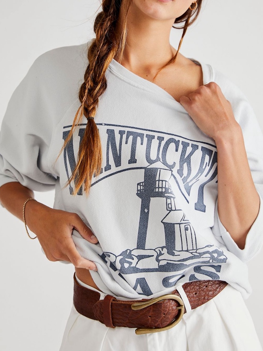 Retrobrand Nantucket Lighthouse Crewneck Sweatshirt